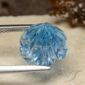5.95克拉天然黄玉,花形切割,透明