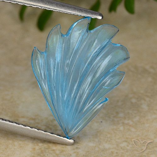 5.99ct 天然 瑞士蓝 黄玉, 花形切割, 透明