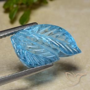 6.82克拉天然黄玉，花形切割，透明