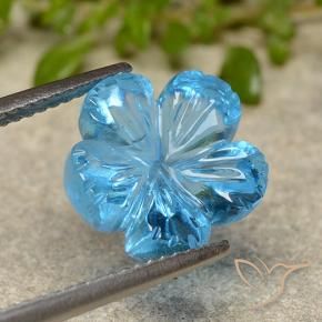 7.59克拉天然黄玉，花形切割，透明