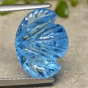 7.36克拉天然黄玉，花形切割，透明
