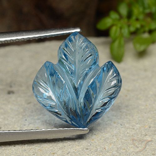 7.93ct 天然 瑞士蓝 黄玉, 花形切割, 透明