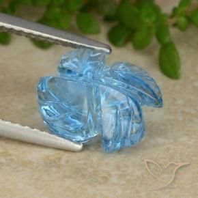 4.11克拉天然黄玉，花形切割，透明