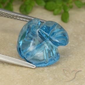 9.51克拉天然黄玉，花形切割，透明