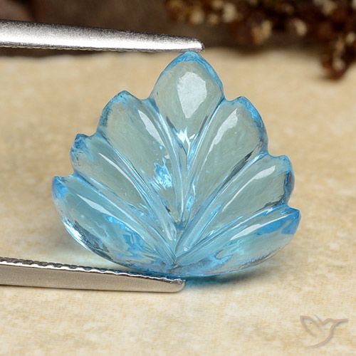 7.81ct 天然 瑞士蓝 黄玉, 花形切割, 透明