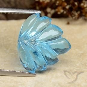 7.81克拉天然黄玉，花形切割，透明