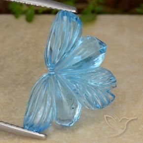 12.06克拉天然黄玉，花形切割，透明