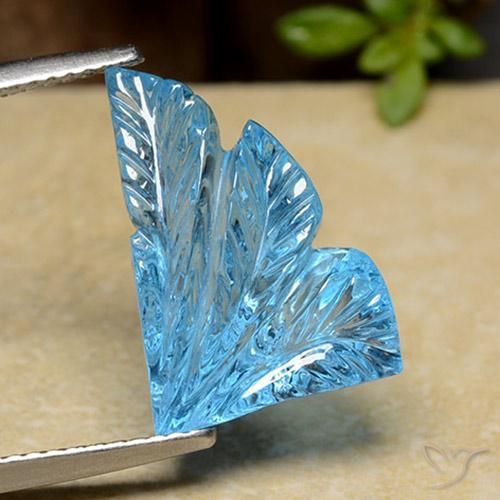 11.40ct 天然 瑞士蓝 黄玉, 花式切割, 透明