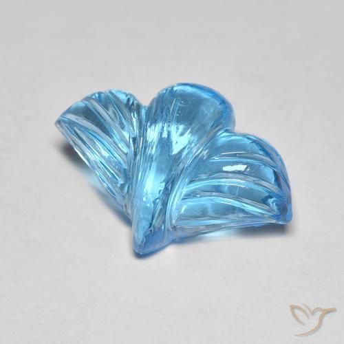 7.30ct 天然 瑞士蓝 黄玉, 花形切割, 透明