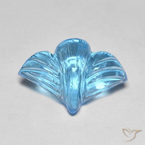 7.30克拉天然黄玉，花形切割，透明