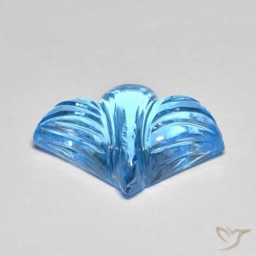 7.30克拉天然黄玉，花形切割，透明