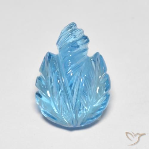 13.69ct 天然 瑞士蓝 黄玉, 花式切割, 透明