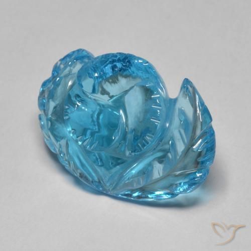 12.78克拉天然黄玉，花形切割，透明