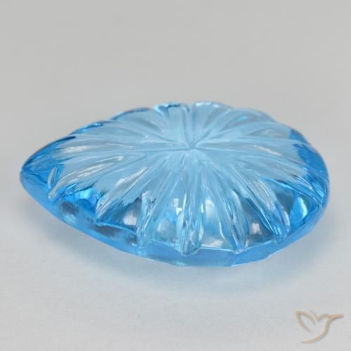 11.55克拉天然黄玉，梨形，透明