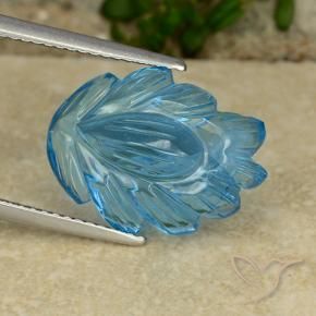 9.91克拉天然黄玉，花形切割，透明