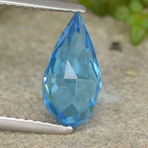 2.70ct 天然 瑞士蓝 黄玉, 泪滴形, VVS-VS