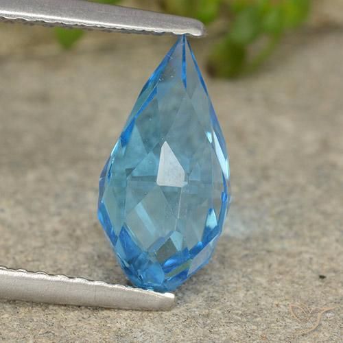 2.66ct 天然 瑞士蓝 黄玉, 泪滴形, VS