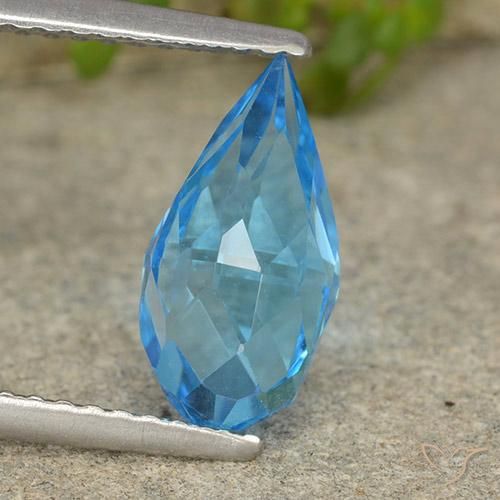 2.70ct 天然 瑞士蓝 黄玉, 泪滴形, VVS-VS