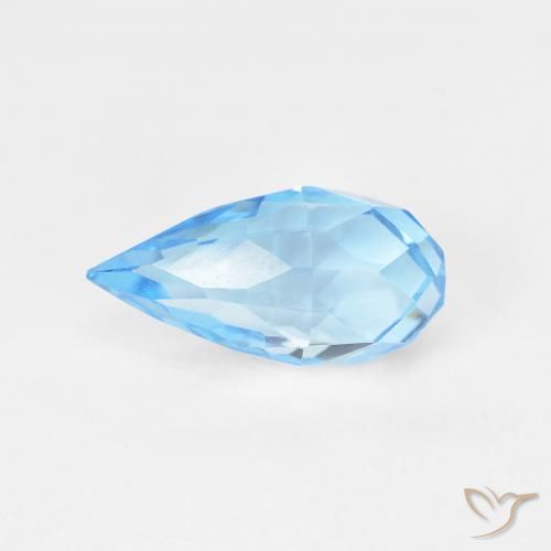 2.77ct 天然 瑞士蓝 黄玉, 泪滴形, VVS-VS