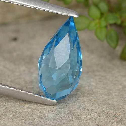 2.59ct 天然 瑞士蓝 黄玉, 泪滴形, VVS-VS