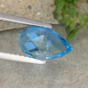 3.59克拉天然黄玉，泪滴形，VVS-VS