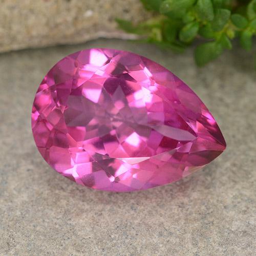 6.64ct 天然 艳粉色 黄玉, 梨形, VVS-VS