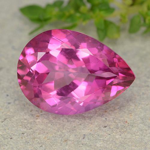 6.79ct 天然 深粉色 黄玉, 梨形, VVS-VS