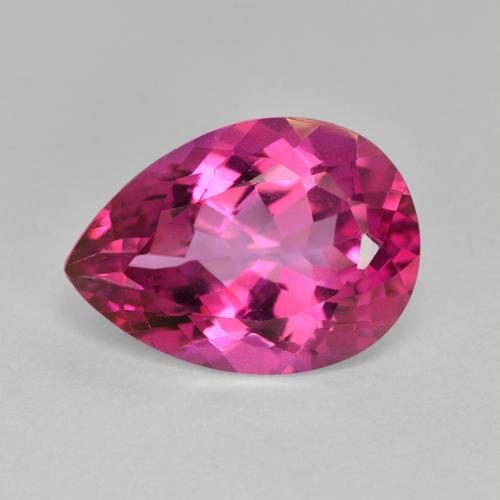 6.76ct 天然 艳粉色 黄玉, 梨形, VVS-VS