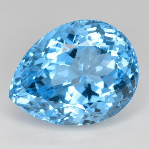 41.50克拉天然托帕石，梨形，23.4×18.2毫米，VVS-VS