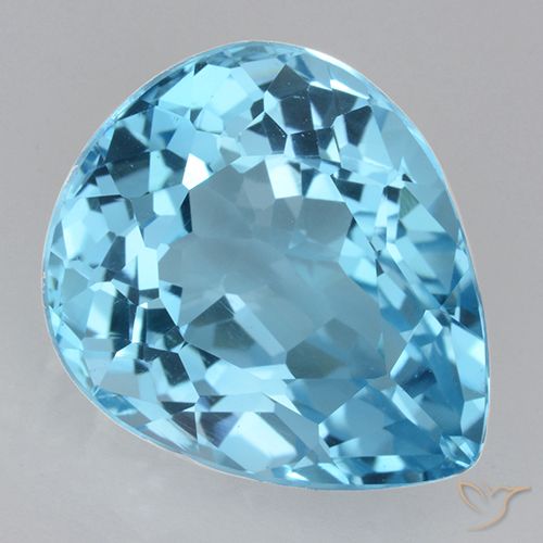 21.97ct 天然 瑞士蓝 黄玉, 梨形, VVS
