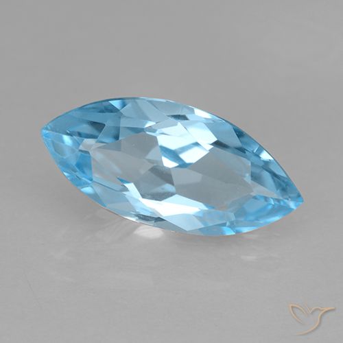 3.69ct 天然 天蓝 黄玉, 榄尖形, VVS-VS