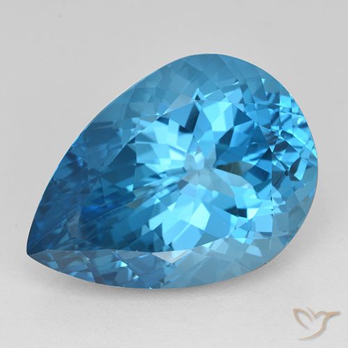 23.70ct 天然 瑞士蓝 黄玉, 梨形, VVS