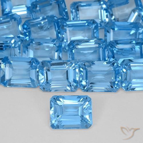3.01ct 天然 瑞士蓝 黄玉, 祖母绿式切割, VVS-VS