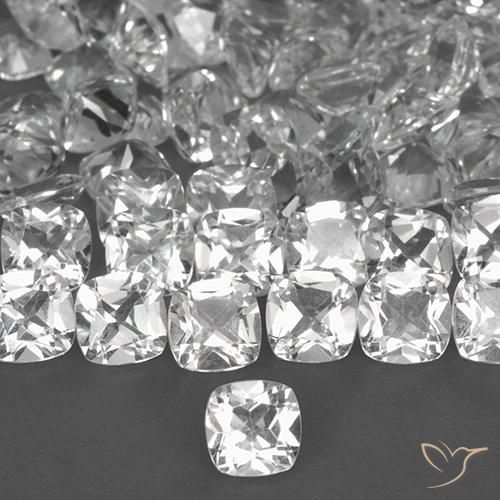 0.49ct 天然 白色 黄玉, 软垫, VVS-VS
