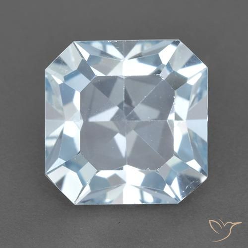 5.79ct 天然 天蓝 黄玉, 祖母绿式切割, VVS-VS