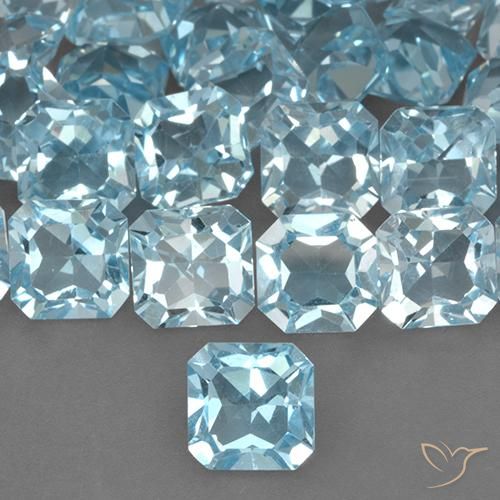 3.04ct 天然 天蓝 黄玉, 祖母绿式切割, VVS-VS