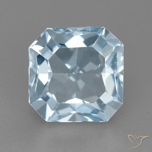 3.27ct 天然 天蓝 黄玉, 祖母绿式切割, VVS-VS