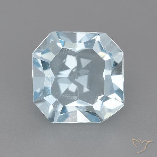 2.38ct 天然 天蓝 黄玉, 祖母绿式切割, VVS-VS