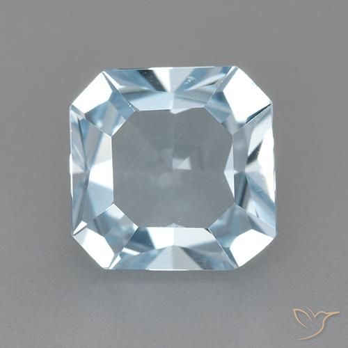 2.67ct 天然 天蓝 黄玉, 祖母绿式切割, VVS