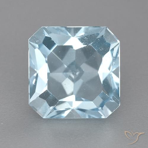 3.29ct 天然 天蓝 黄玉, 祖母绿式切割, VVS-VS