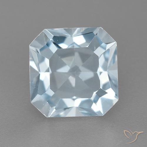 3.13ct 天然 天蓝 黄玉, 祖母绿式切割, VVS-VS
