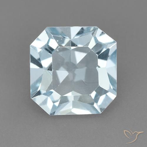 2.88ct 天然 天蓝 黄玉, 祖母绿式切割, VVS-VS