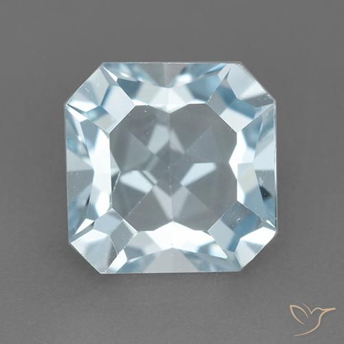 2.87ct 天然 天蓝 黄玉, 祖母绿式切割, VVS