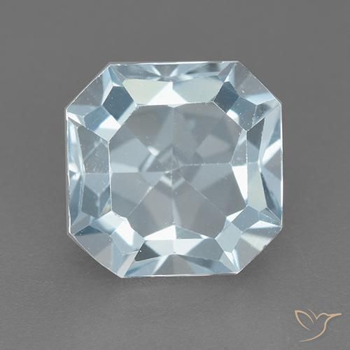 3.14ct 天然 天蓝 黄玉, 祖母绿式切割, VVS