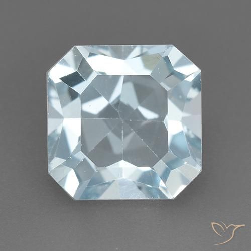 2.91ct 天然 天蓝 黄玉, 祖母绿式切割, VVS-VS