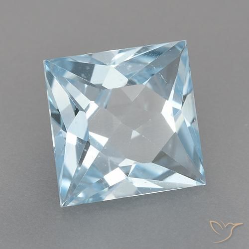 2.89克拉天然托帕石，方形，8×7.8毫米，VVS-VS