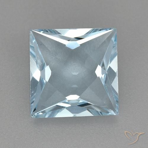 2.79ct 天然 天蓝 黄玉, 正方形, VVS