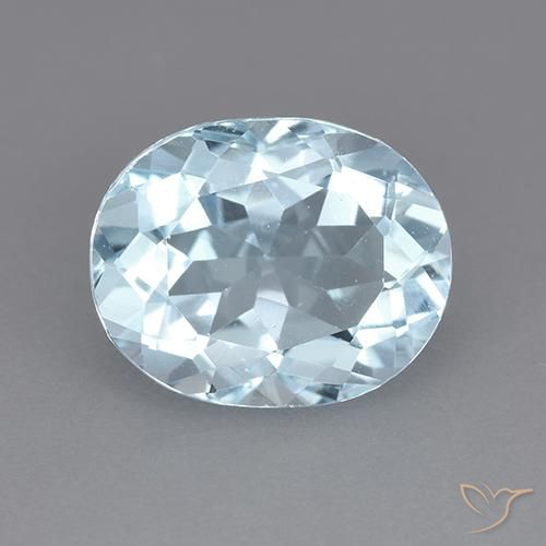 3.65ct 天然 天蓝 黄玉, 椭圆形, VVS