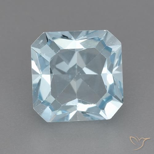 3.22ct 天然 天蓝 黄玉, 祖母绿式切割, VVS