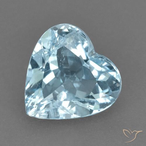 4.47ct 天然 天蓝 黄玉, 心形, VVS-VS